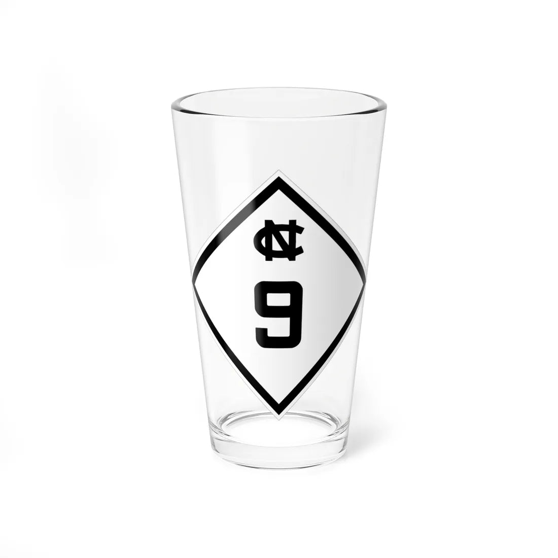 NC 9 1945 (North Carolina) (Road Sign) Pint Glass 16oz 16oz - Go Mug Yourself