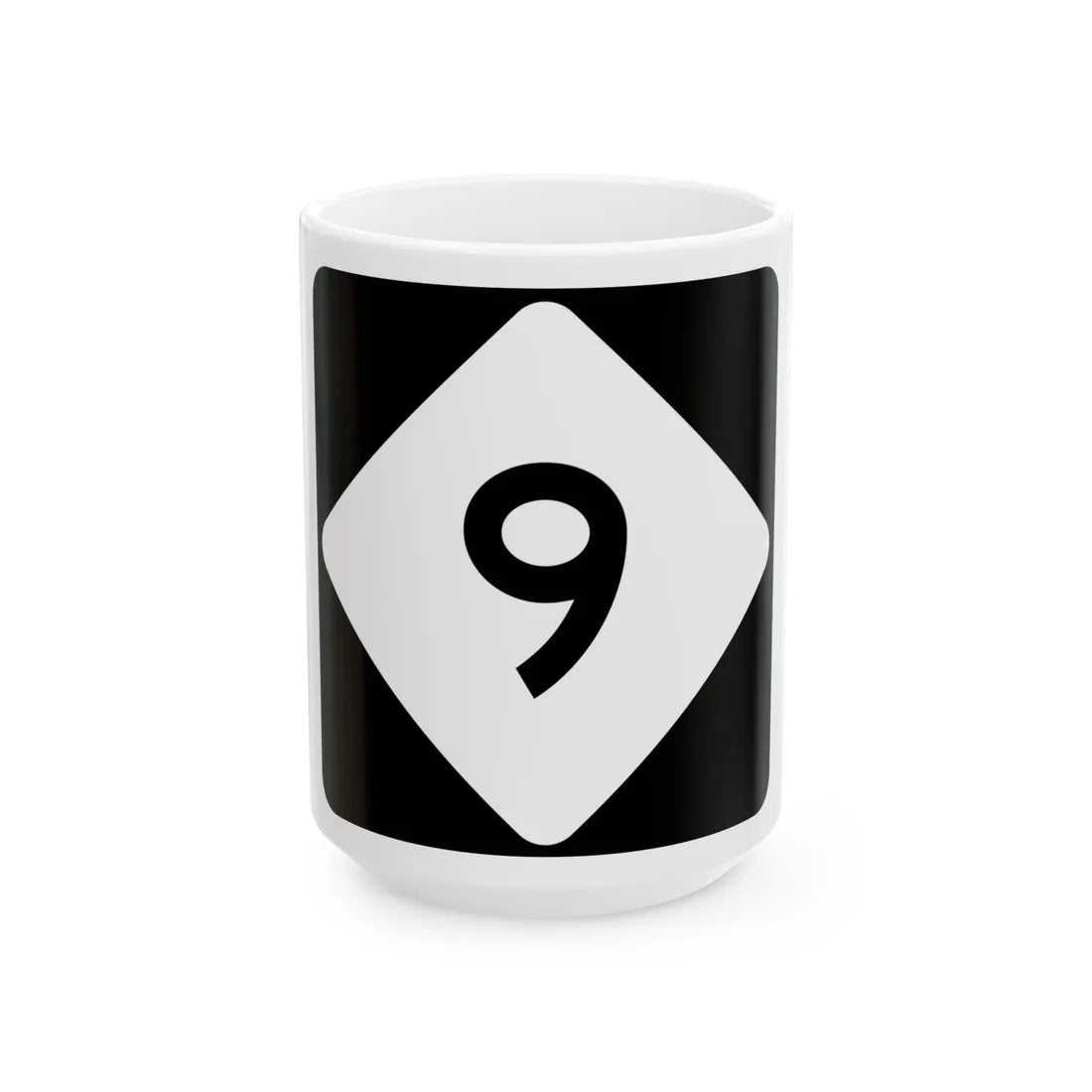NC 9 (North Carolina) (Road Sign) White Coffee Mug 15oz - Go Mug Yourself