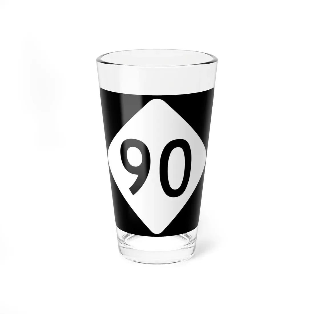 NC 90 (North Carolina) (Road Sign) Pint Glass 16oz 16oz - Go Mug Yourself