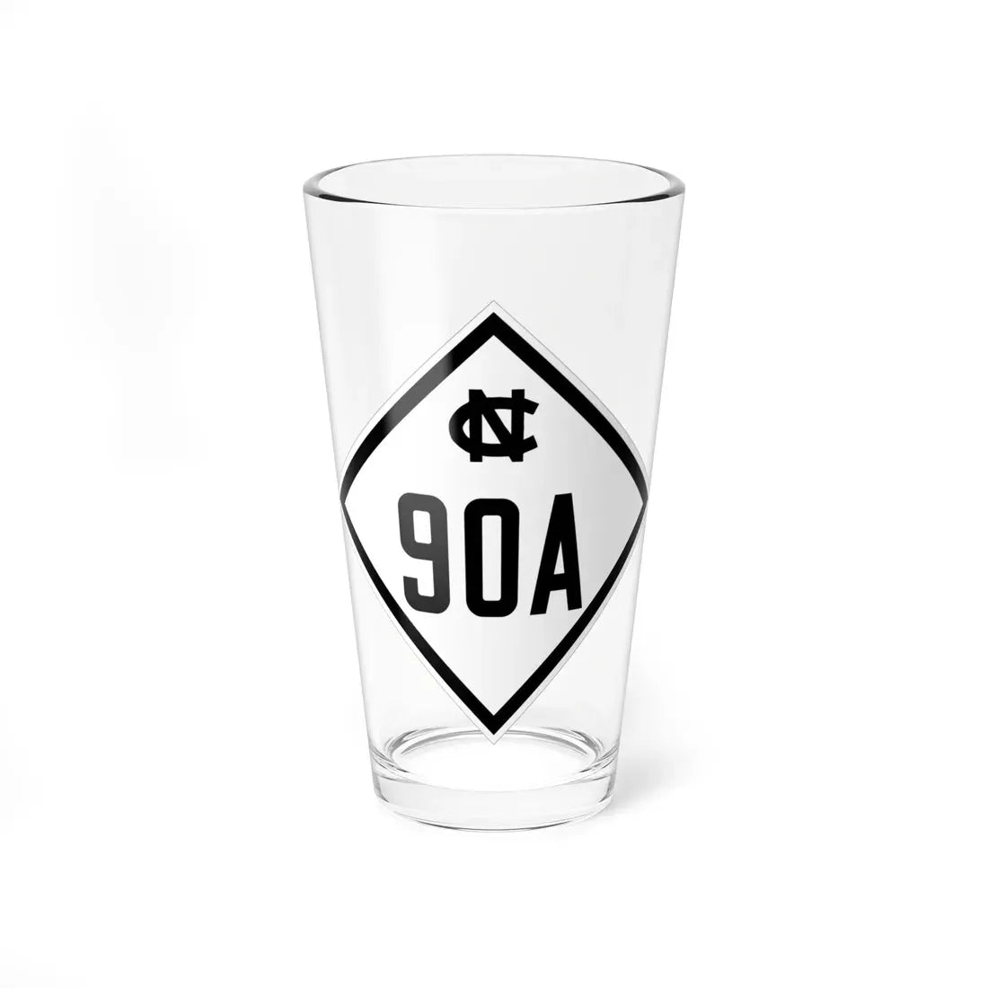 NC 90A 1945 (North Carolina) (Road Sign) Pint Glass 16oz 16oz - Go Mug Yourself
