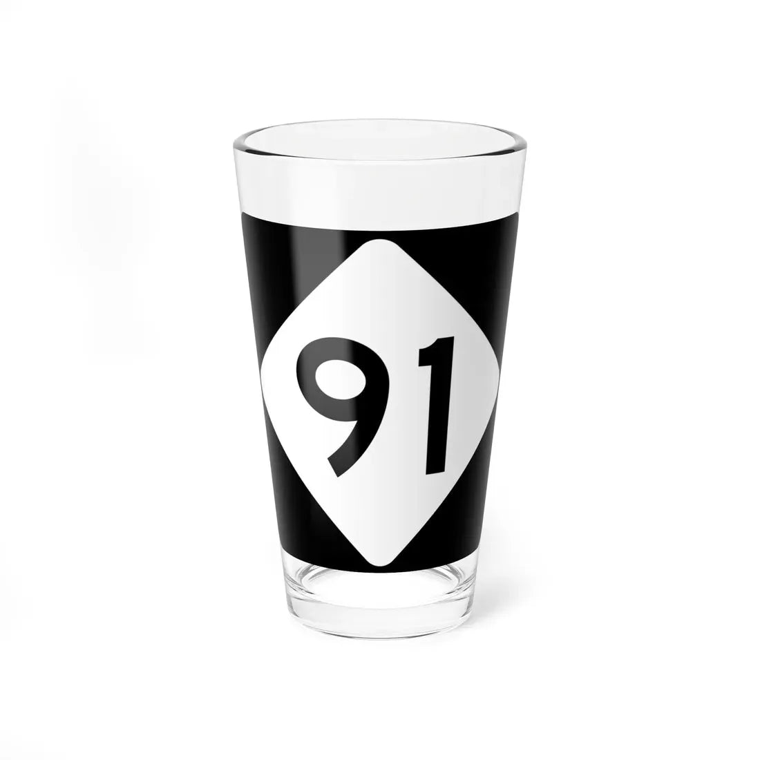 NC 91 (North Carolina) (Road Sign) Pint Glass 16oz 16oz - Go Mug Yourself