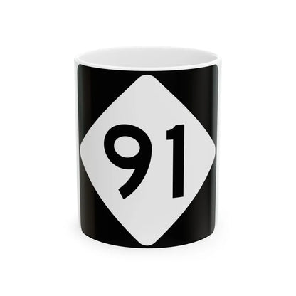 NC 91 (North Carolina) (Road Sign) White Coffee Mug 11oz - Go Mug Yourself
