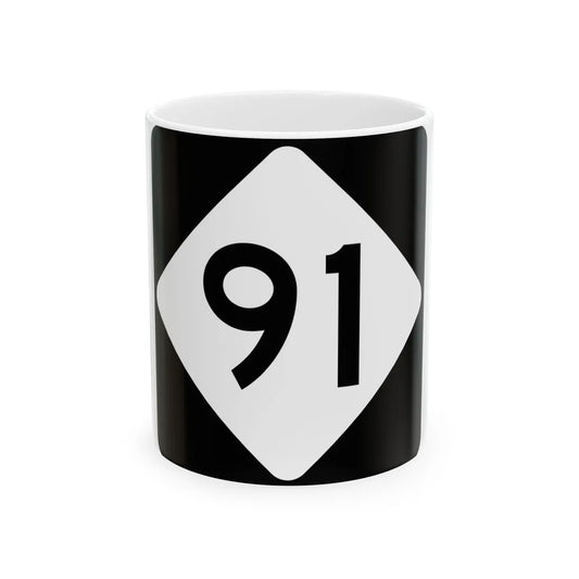 NC 91 (North Carolina) (Road Sign) White Coffee Mug 11oz - Go Mug Yourself
