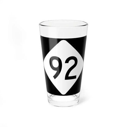NC 92 (North Carolina) (Road Sign) Pint Glass 16oz 16oz - Go Mug Yourself