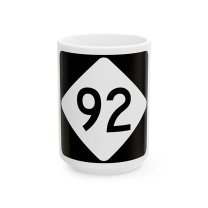 NC 92 (North Carolina) (Road Sign) White Coffee Mug 15oz - Go Mug Yourself
