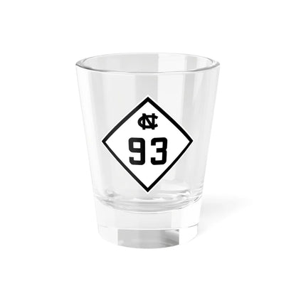 NC 93 1945 (North Carolina) (Road Sign) Shot Glass 1.5oz 1.5oz - Go Mug Yourself