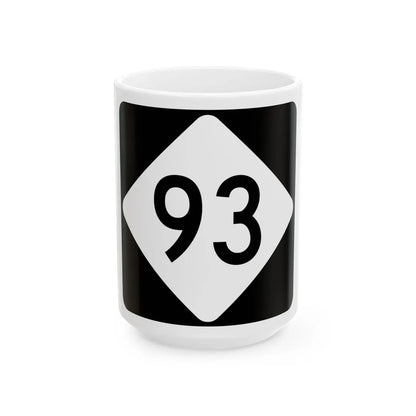 NC 93 (North Carolina) (Road Sign) White Coffee Mug 15oz - Go Mug Yourself