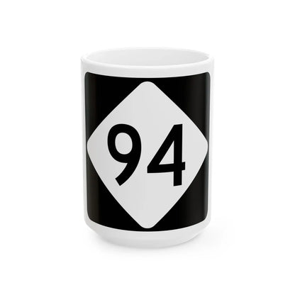 NC 94 (North Carolina) (Road Sign) White Coffee Mug 15oz - Go Mug Yourself