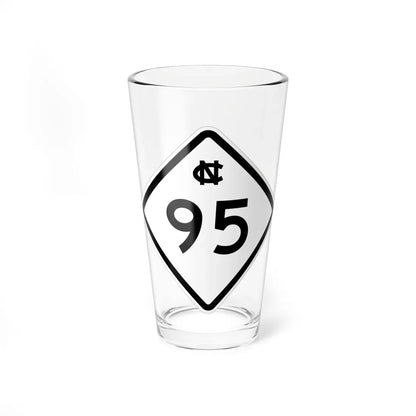 NC 95 1957 (North Carolina) (Road Sign) Pint Glass 16oz 16oz - Go Mug Yourself