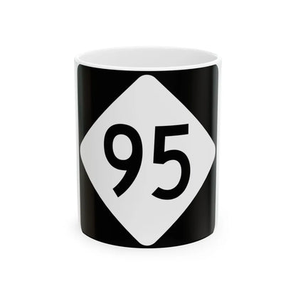NC 95 (North Carolina) (Road Sign) White Coffee Mug 11oz - Go Mug Yourself