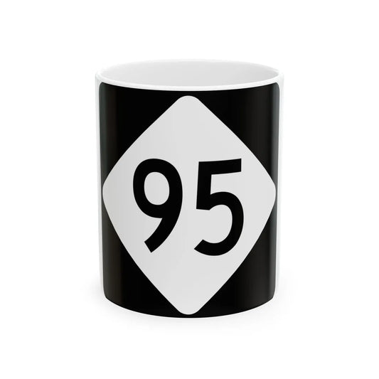 NC 95 (North Carolina) (Road Sign) White Coffee Mug 11oz - Go Mug Yourself