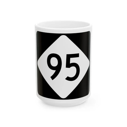 NC 95 (North Carolina) (Road Sign) White Coffee Mug 15oz - Go Mug Yourself
