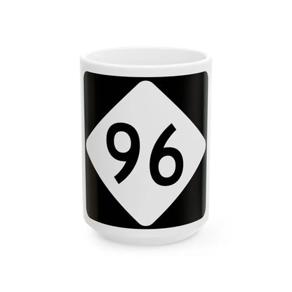 NC 96 (North Carolina) (Road Sign) White Coffee Mug 15oz - Go Mug Yourself