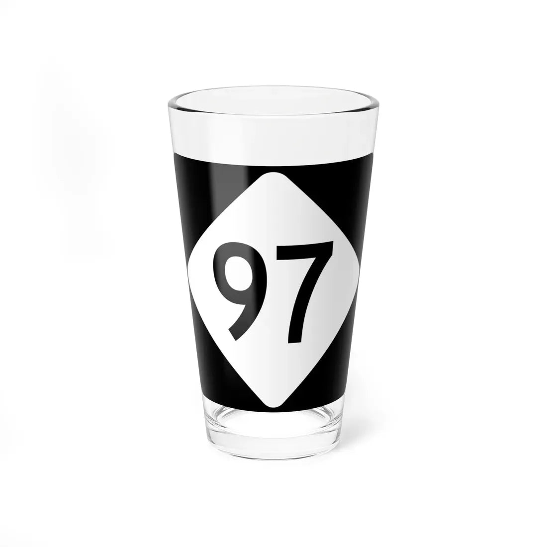 NC 97 (North Carolina) (Road Sign) Pint Glass 16oz 16oz - Go Mug Yourself
