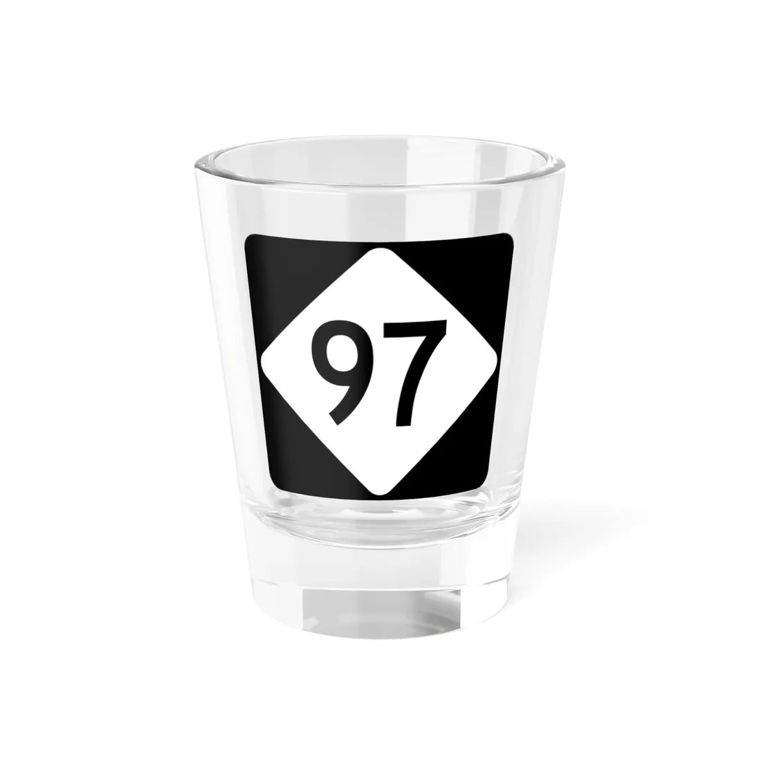 NC 97 (North Carolina) (Road Sign) Shot Glass 1.5oz 1.5oz - Go Mug Yourself