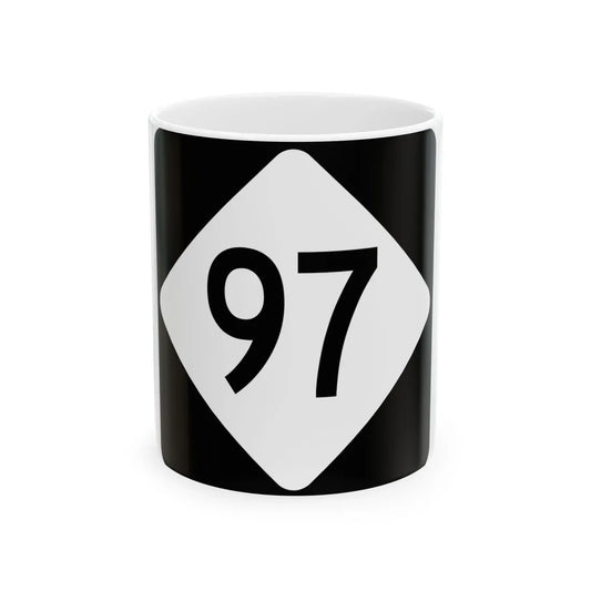NC 97 (North Carolina) (Road Sign) White Coffee Mug 11oz - Go Mug Yourself