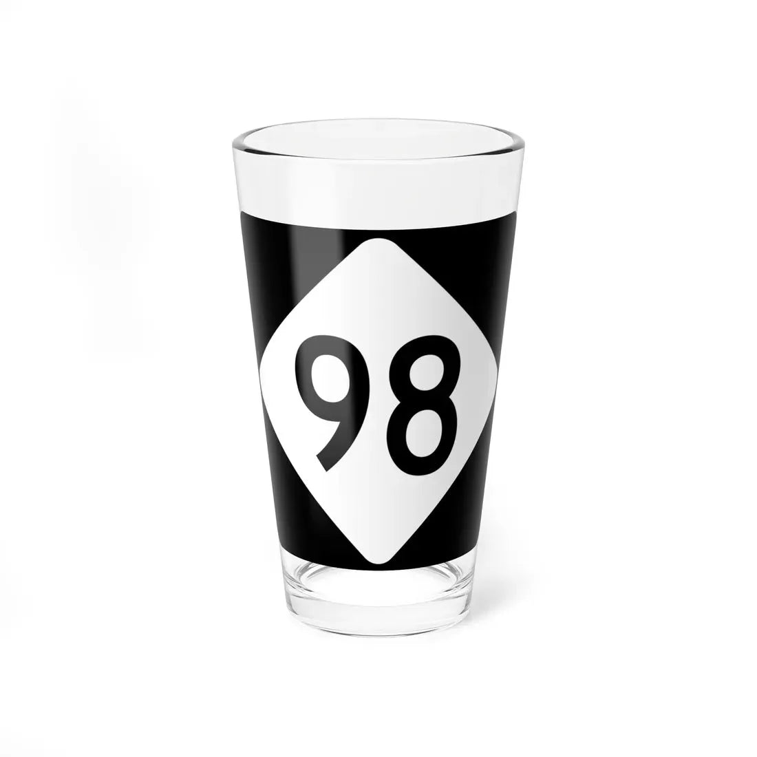 NC 98 (North Carolina) (Road Sign) Pint Glass 16oz 16oz - Go Mug Yourself