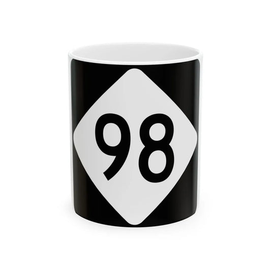 NC 98 (North Carolina) (Road Sign) White Coffee Mug 11oz - Go Mug Yourself