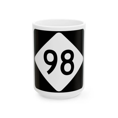 NC 98 (North Carolina) (Road Sign) White Coffee Mug 15oz - Go Mug Yourself