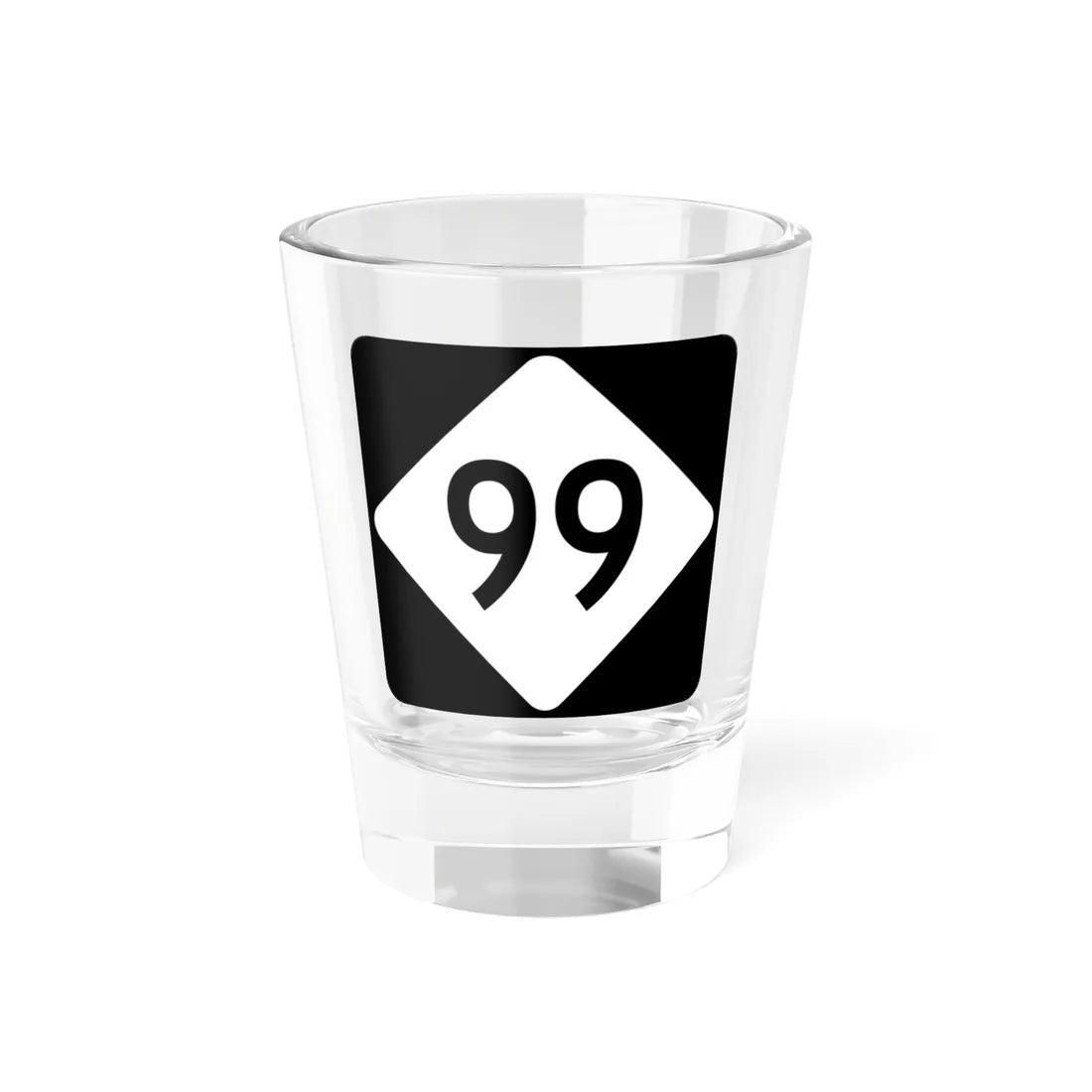 NC 99 (North Carolina) (Road Sign) Shot Glass 1.5oz 1.5oz - Go Mug Yourself