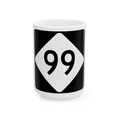 NC 99 (North Carolina) (Road Sign) White Coffee Mug 15oz - Go Mug Yourself