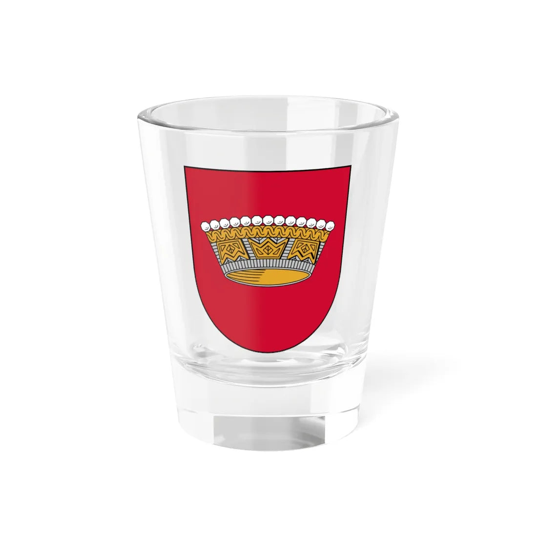 Nīcas novads COA (Latvia) (Coat of Arms) Shot Glass 1.5oz 1.5oz - Go Mug Yourself
