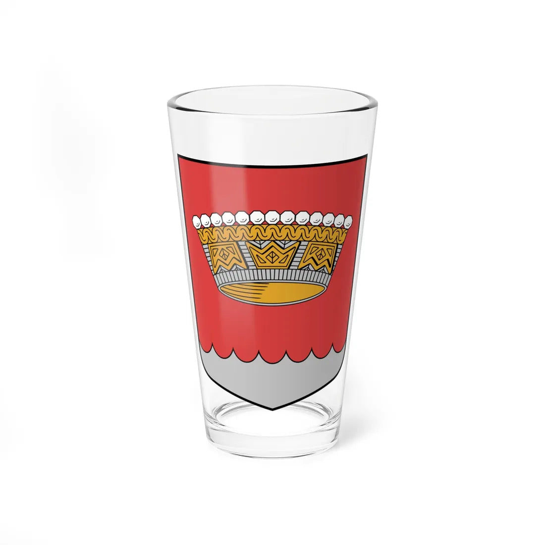 Nīcas pagasta ģerbonis (Latvia) (Coat of Arms) Pint Glass 16oz 16oz - Go Mug Yourself