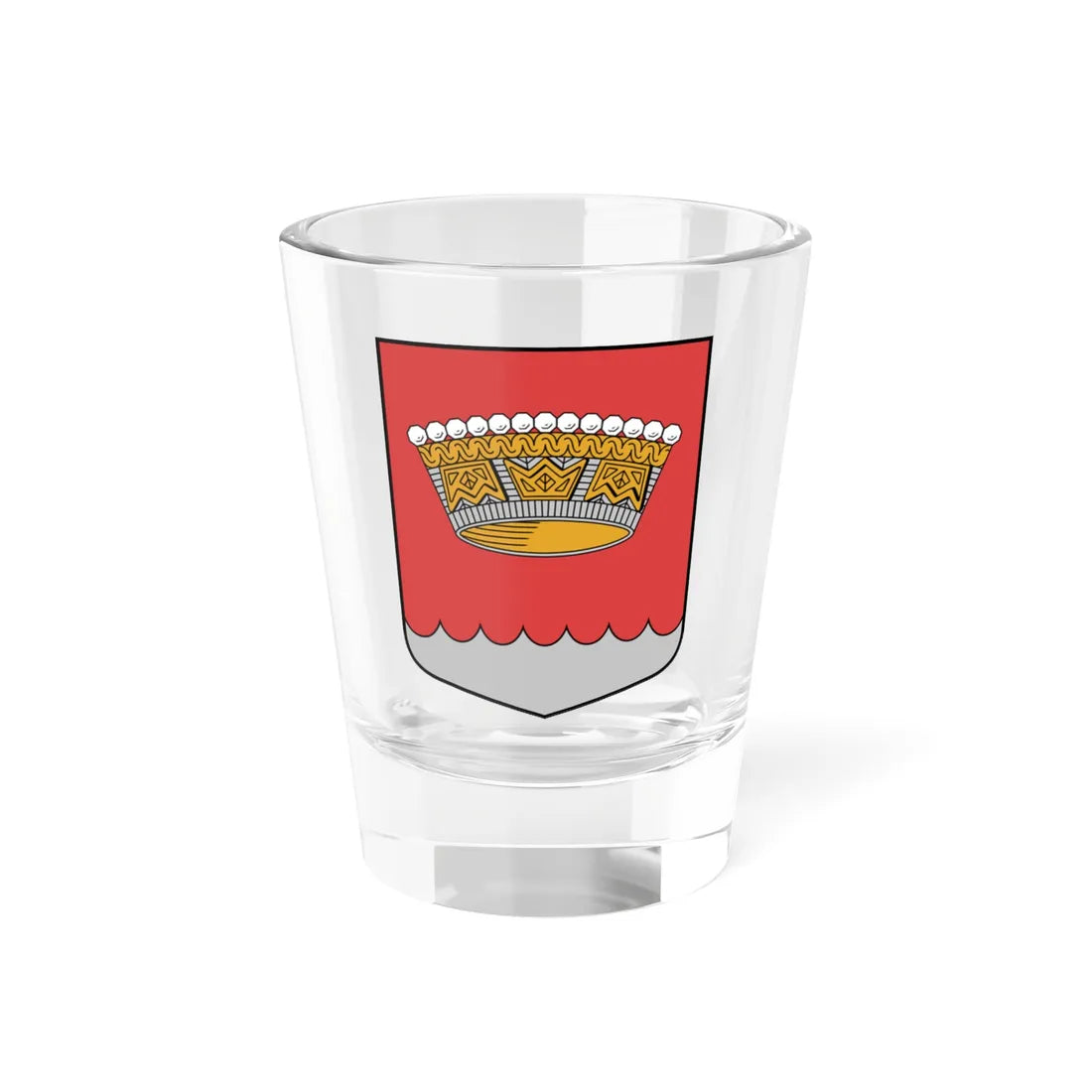 Nīcas pagasta ģerbonis (Latvia) (Coat of Arms) Shot Glass 1.5oz 1.5oz - Go Mug Yourself