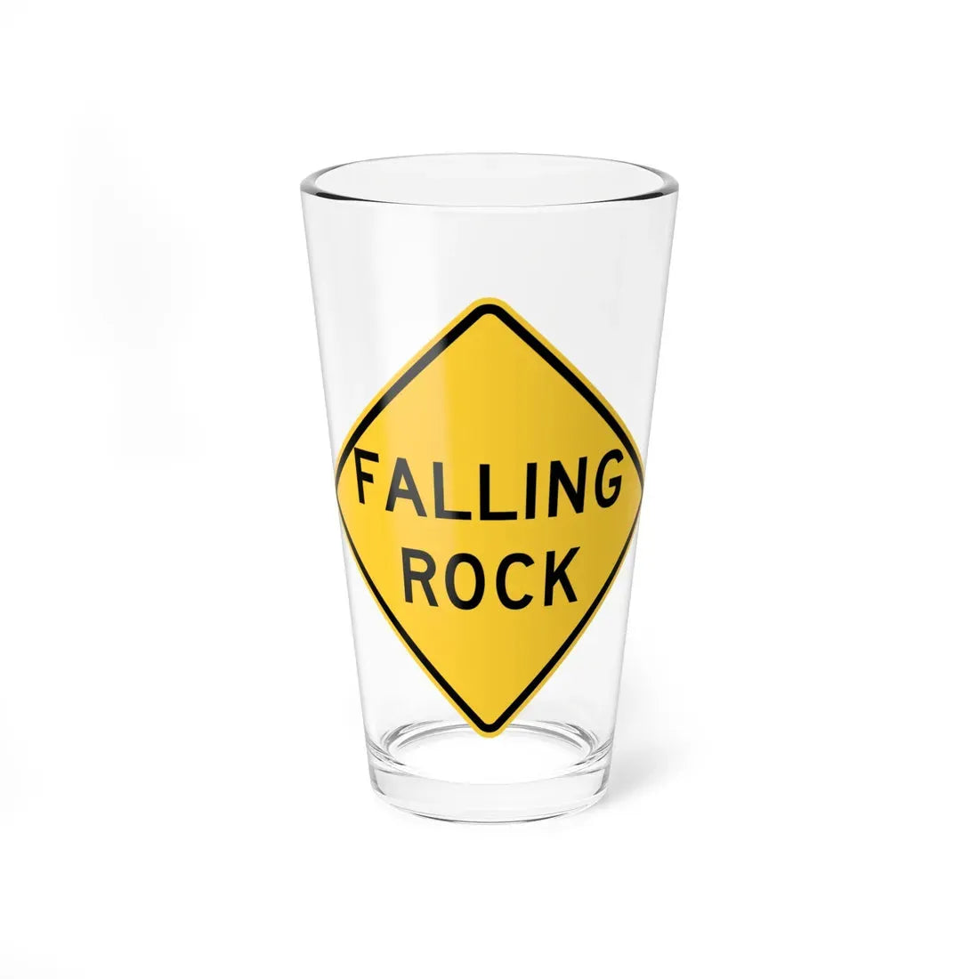 NCDOT W8-12 (North Carolina) (Road Sign) Pint Glass 16oz 16oz - Go Mug Yourself