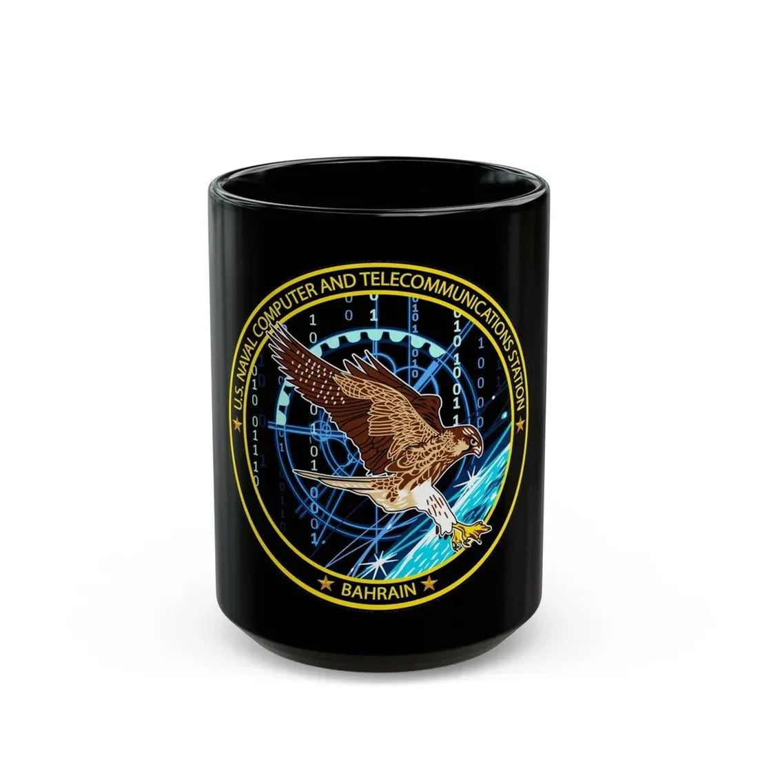 NCTS Bahrain (U.S. Navy) Black Coffee Mug 15oz - Go Mug Yourself