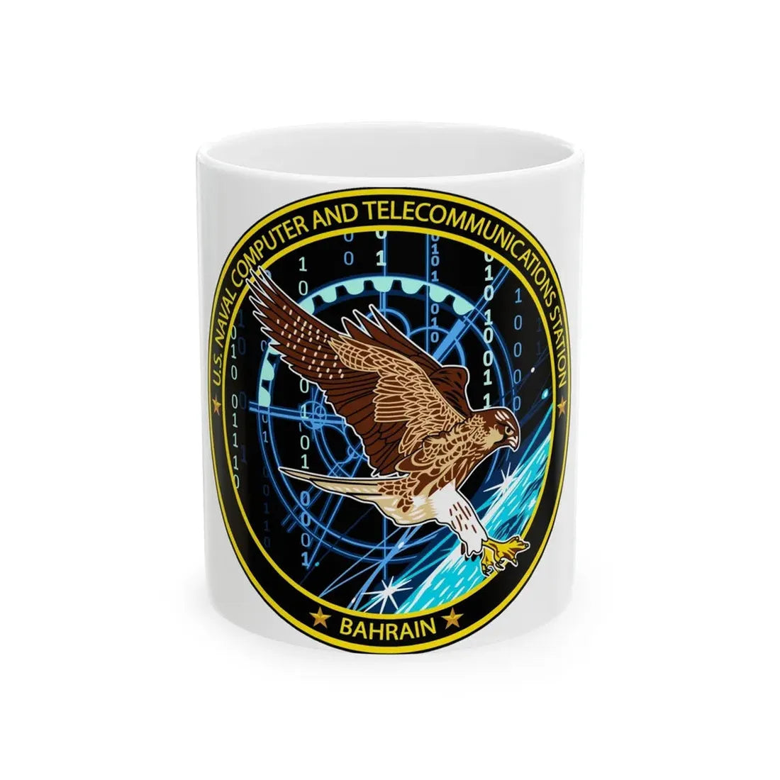 NCTS Bahrain (U.S. Navy) White Coffee Mug 11oz - Go Mug Yourself