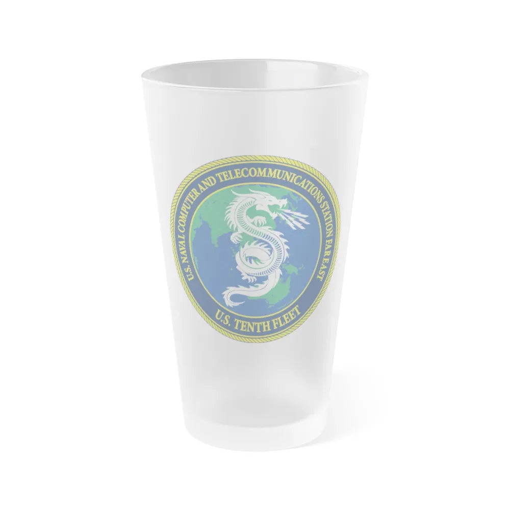 NCTS Far East (U.S. Navy) Frosted Pint Glass 16oz-Go Mug Yourself