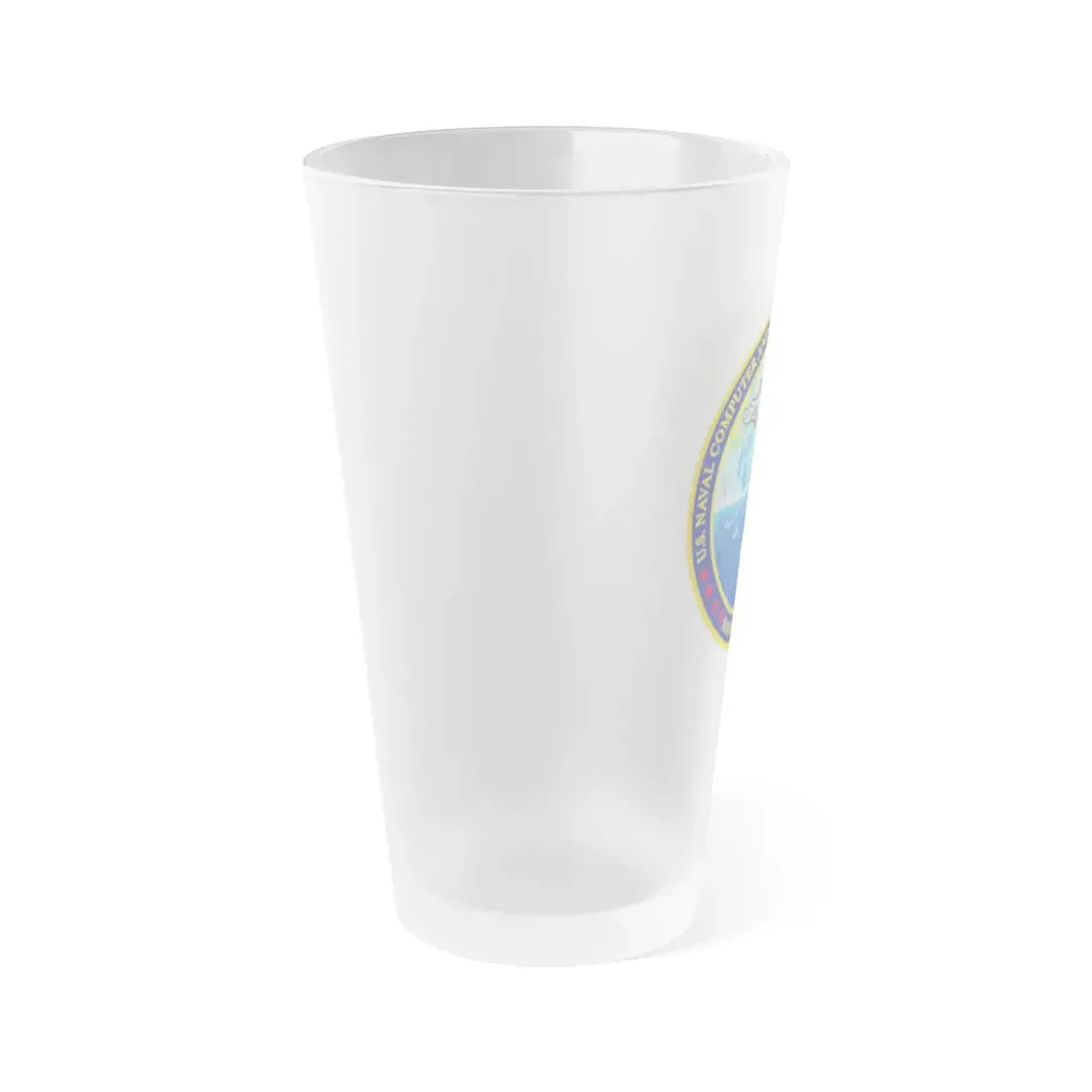 NCTS Hampton Roads (U.S. Navy) Frosted Pint Glass 16oz - Go Mug Yourself