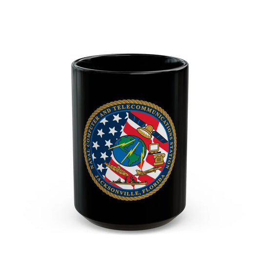 NCTS Jacksonville (U.S. Navy) Black Coffee Mug-15oz-Go Mug Yourself