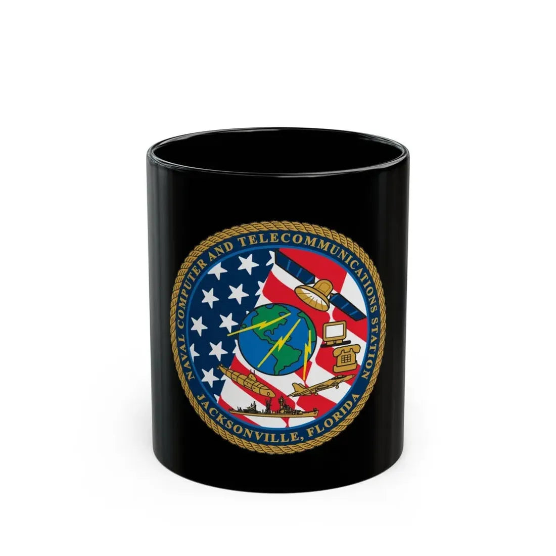 NCTS Jacksonville (U.S. Navy) Black Coffee Mug 11oz - Go Mug Yourself