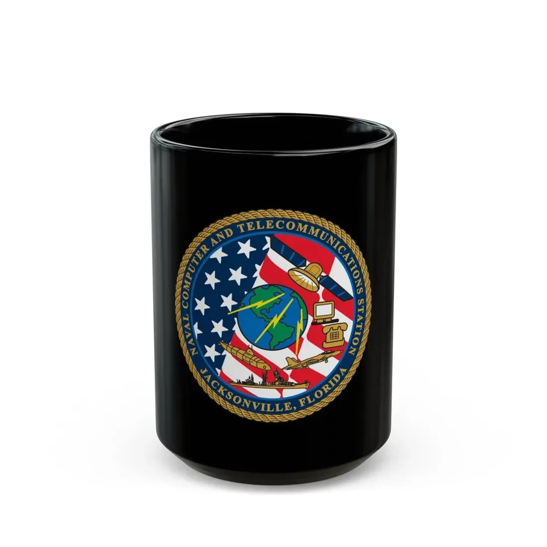 NCTS Jacksonville (U.S. Navy) Black Coffee Mug - Go Mug Yourself