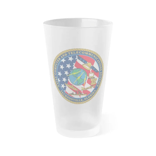 NCTS Jacksonville (U.S. Navy) Frosted Pint Glass 16oz Default Title - Go Mug Yourself