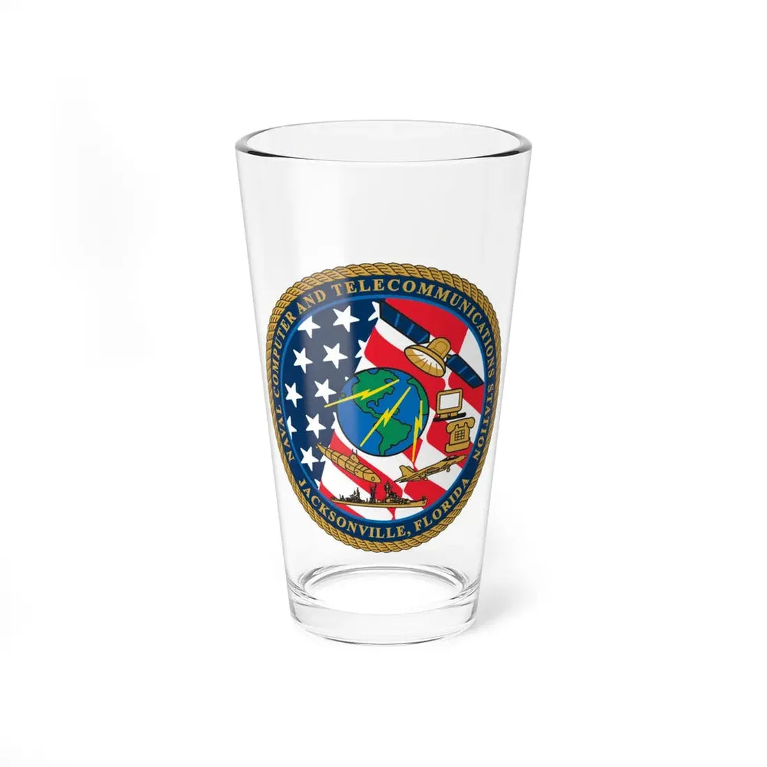 NCTS Jacksonville (U.S. Navy) Pint Glass 16oz 16oz - Go Mug Yourself