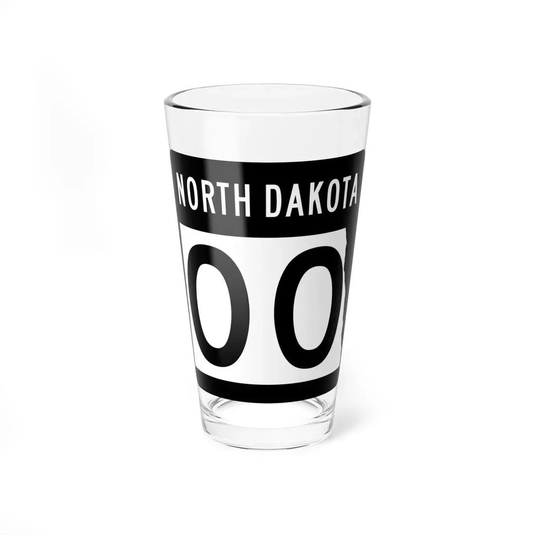ND-00 template (North Dakota) (Road Sign) Pint Glass 16oz 16oz - Go Mug Yourself