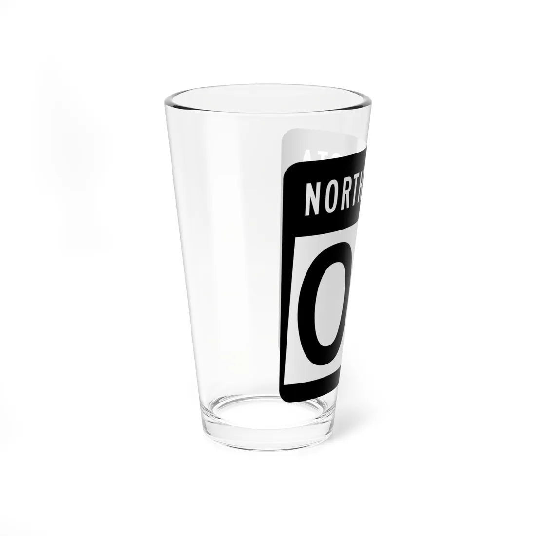 ND-00 template (North Dakota) (Road Sign) Pint Glss 16oz - Go Mug Yourself