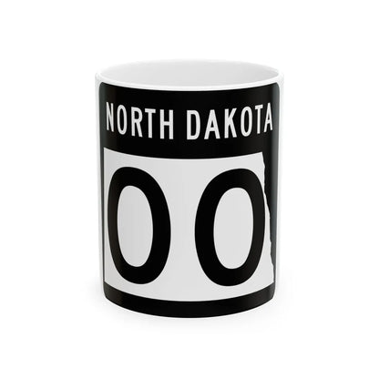 ND-00 template (North Dakota) (Road Sign) White Coffee Mug 11oz - Go Mug Yourself
