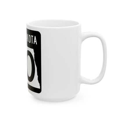 ND-00 template (North Dakota) (Road Sign) White Coffee Mug - Go Mug Yourself