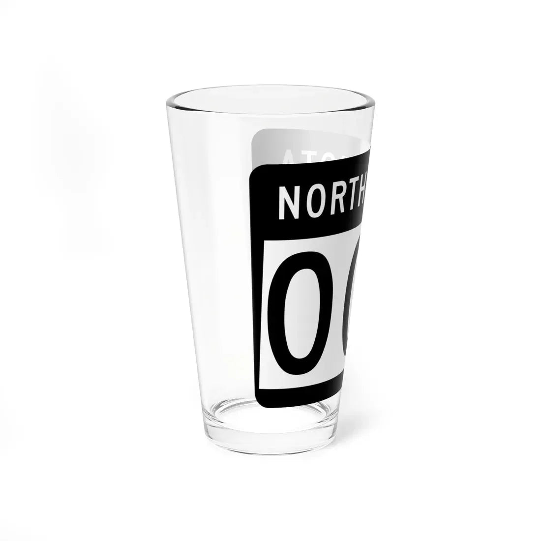 ND-000 template (North Dakota) (Road Sign) Pint Glass 16oz - Go Mug Yourself