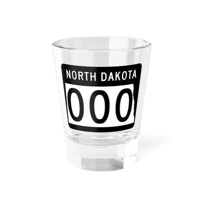 ND-000 template (North Dakota) (Road Sign) Shot Glass 1.5oz 1.5oz - Go Mug Yourself