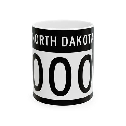 ND-000 template (North Dakota) (Road Sign) White Coffee Mug 11oz - Go Mug Yourself