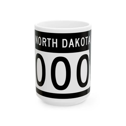 ND-000 template (North Dakota) (Road Sign) White Coffee Mug 15oz - Go Mug Yourself
