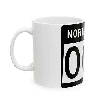 ND-000 template (North Dakota) (Road Sign) White Coffee Mug - Go Mug Yourself