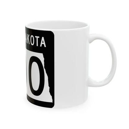 ND-000 template (North Dakota) (Road Sign) White Coffee Mug - Go Mug Yourself