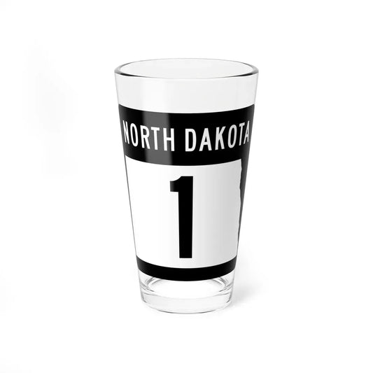 ND-1 2015 (North Dakota) (Road Sign) Pint Glass 16oz 16oz - Go Mug Yourself