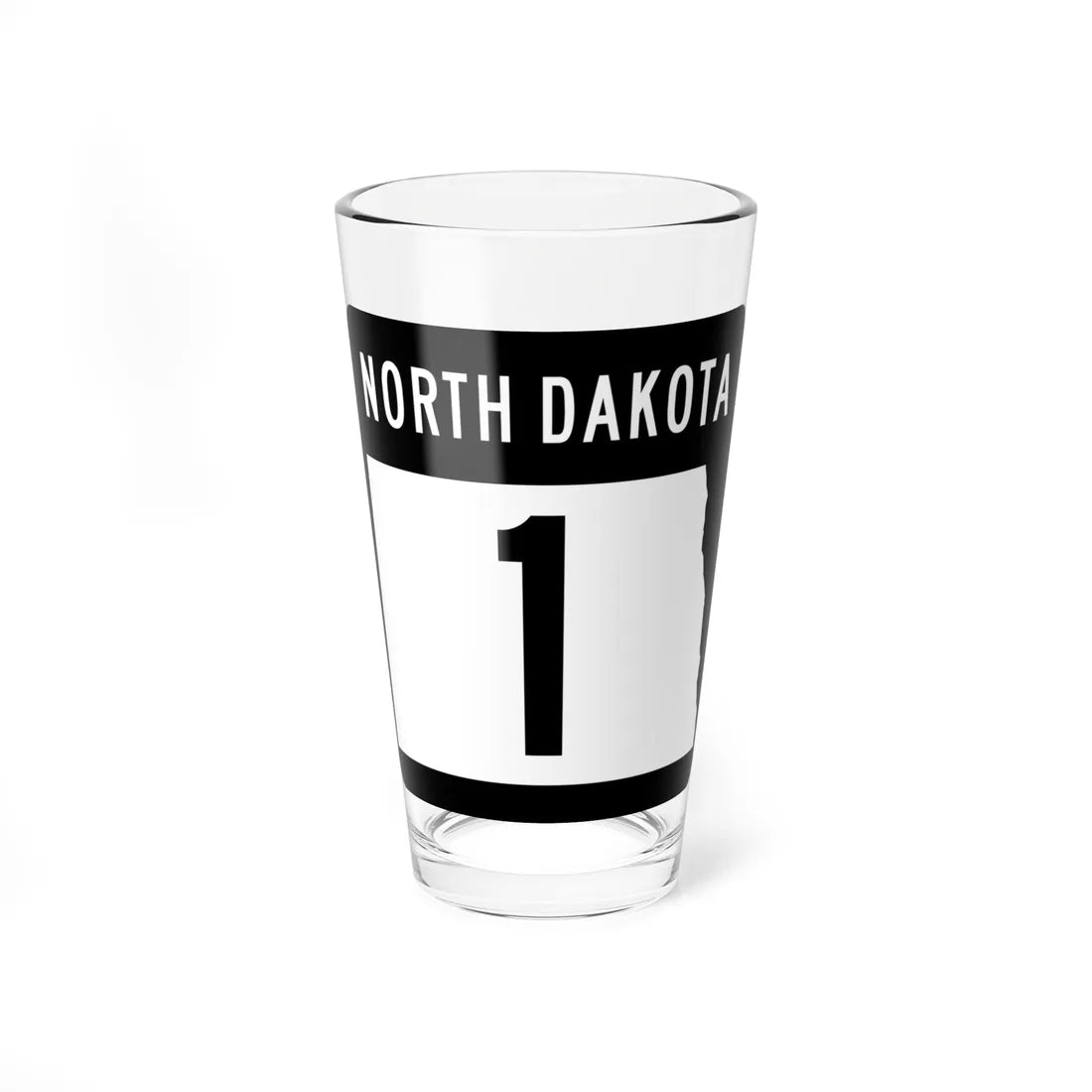 ND-1 2015 (North Dakota) (Road Sign) Pint Glss 16oz 16oz - Go Mug Yourself
